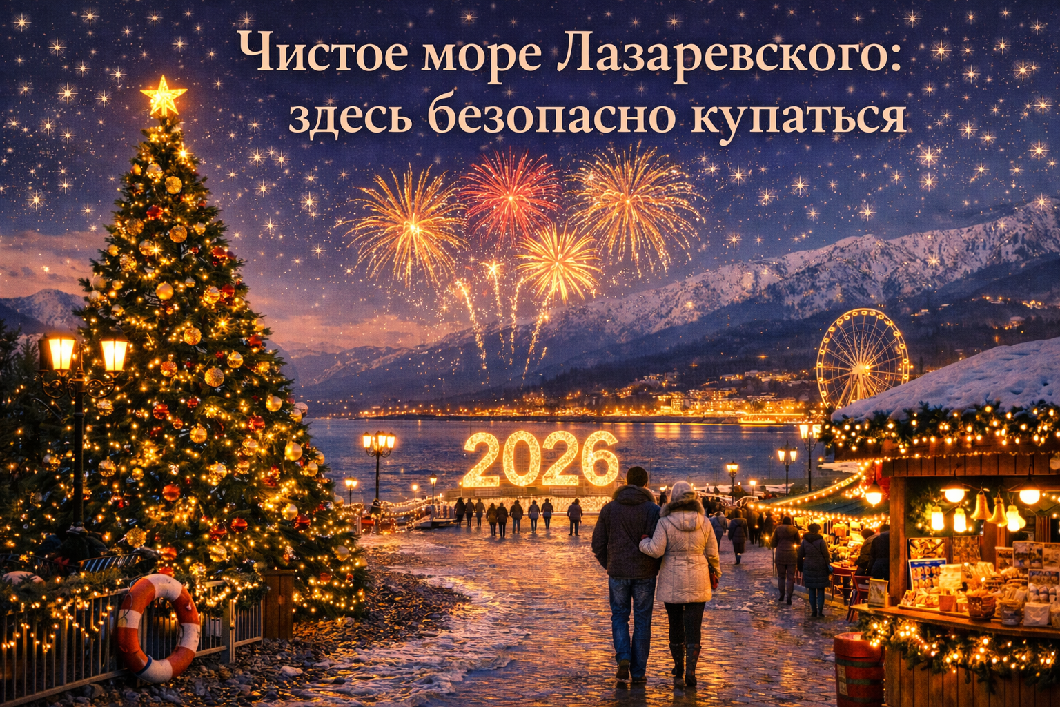Новогодние праздники в Лазаревском: Что ждет гостей города в 2025-2026 году